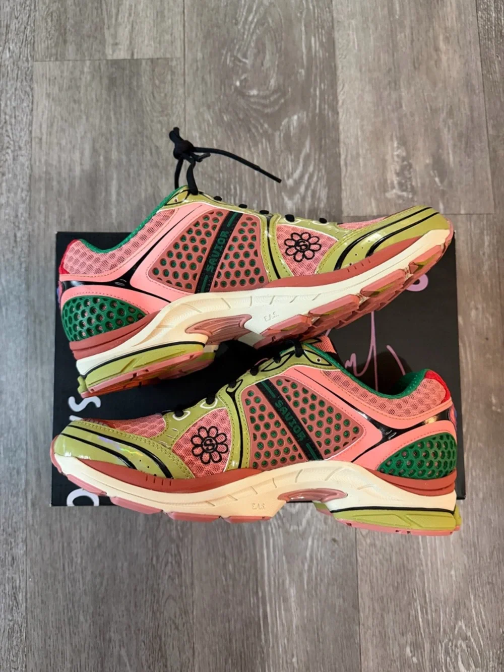 Jae Tips x Saucony ProGrid Triumph 4 Flowers Pack Virginia Creeper - Picture 9 of 11